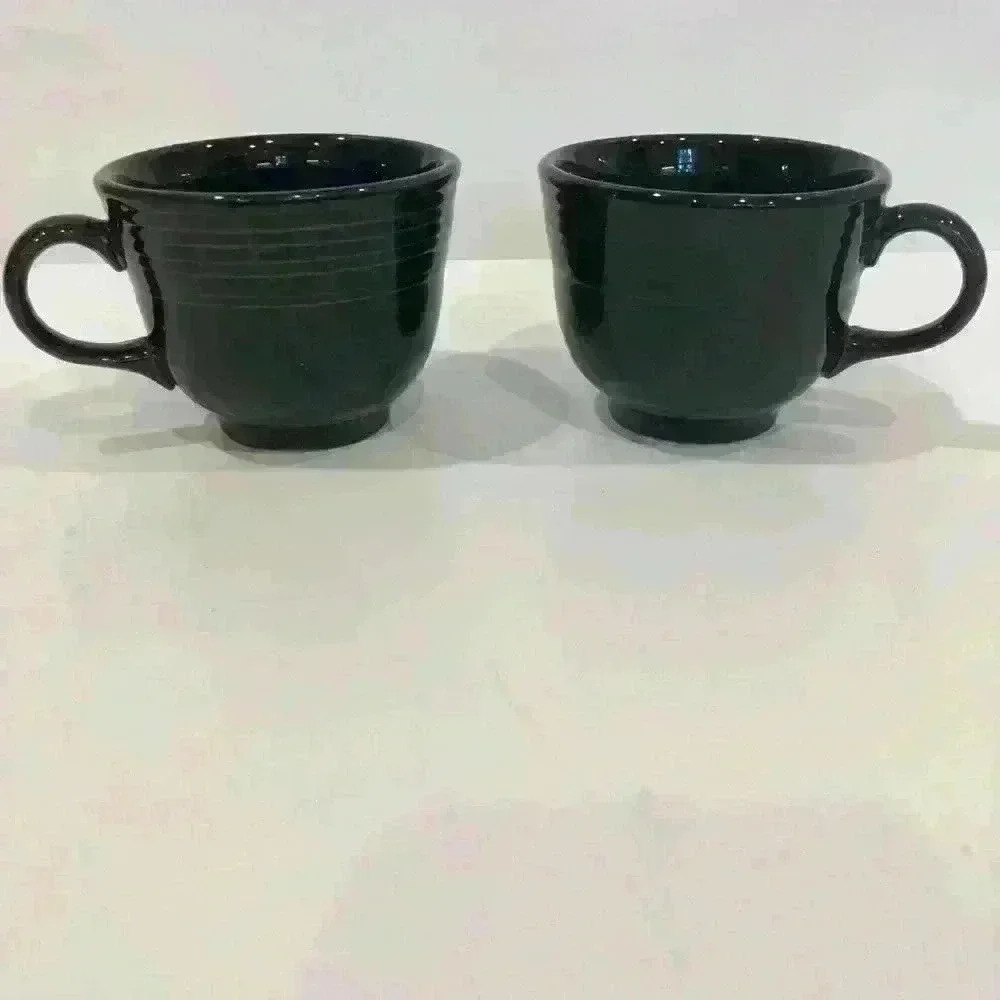 Fiesta Black Coffee Mugs (2)